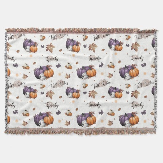 Herfst vibes naadloos patroon deken (Voorkant)