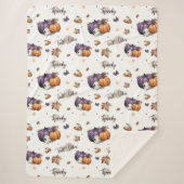 Herfst vibes naadloos patroon sherpa deken (Voorkant)