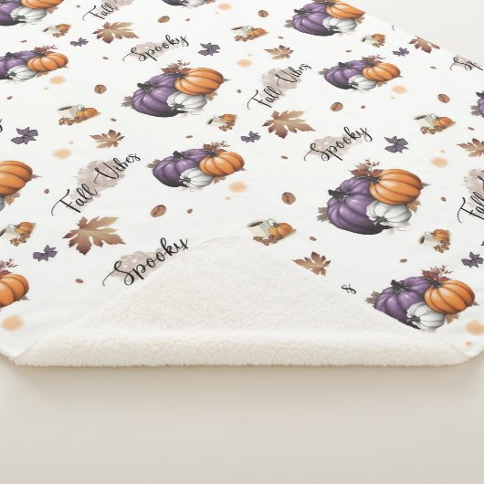 Herfst vibes naadloos patroon sherpa deken (3/4)