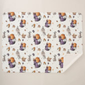 Herfst vibes naadloos patroon sherpa deken (Voorkant (horizontaal))