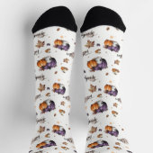 Herfst vibes naadloos patroon sokken (Top)