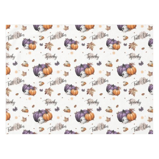 Herfst vibes naadloos patroon tafelkleed (Voorkant (Horizontaal))