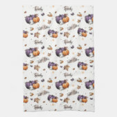 Herfst vibes naadloos patroon theedoek (Verticaal)