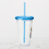 Herfst vibes op de fiets acryl drinkbeker (Rechts)