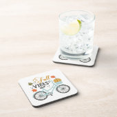 Herfst vibes op de fiets bier onderzetter (Rechterzijde)