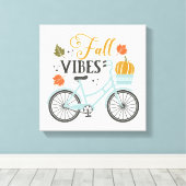 Herfst vibes op de fiets canvas afdruk (Insitu (Houten vloer))