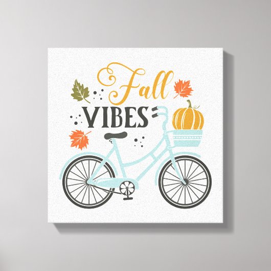 Herfst vibes op de fiets canvas afdruk (Voorkant)