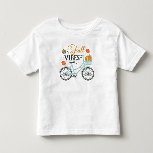 Herfst vibes op de fiets kinder shirts (Voorkant)