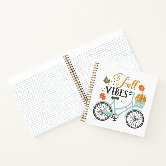 Herfst vibes op de fiets notitieboek (Binnen)