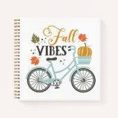 Herfst vibes op de fiets notitieboek (Voorkant)