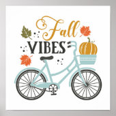 Herfst vibes op de fiets poster (Voorkant)