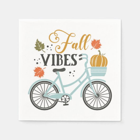 Herfst vibes op de fiets servet (Voorkant)