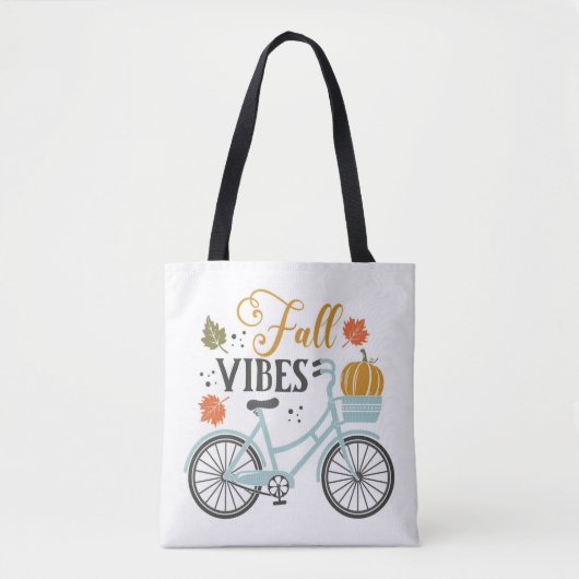 Herfst vibes op de fiets tote bag (Voorkant)