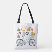 Herfst vibes op de fiets tote bag (Achterkant)