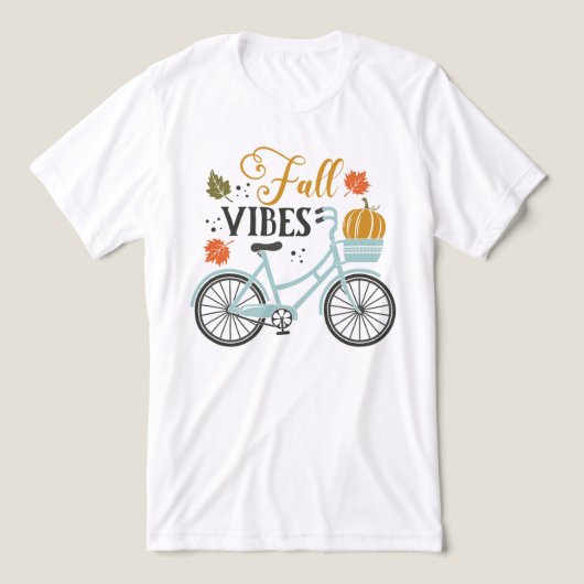 Herfst vibes op de fiets Tri-Blend shirt (Design voorkant)