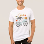 Herfst vibes op de fiets Tri-Blend shirt (Voorkant)