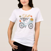 Herfst vibes op de fiets Tri-Blend shirt (Voorkant)