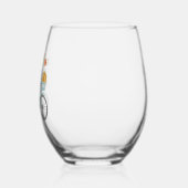 Herfst vibes op de fiets wijnglas zonder voet (Links)