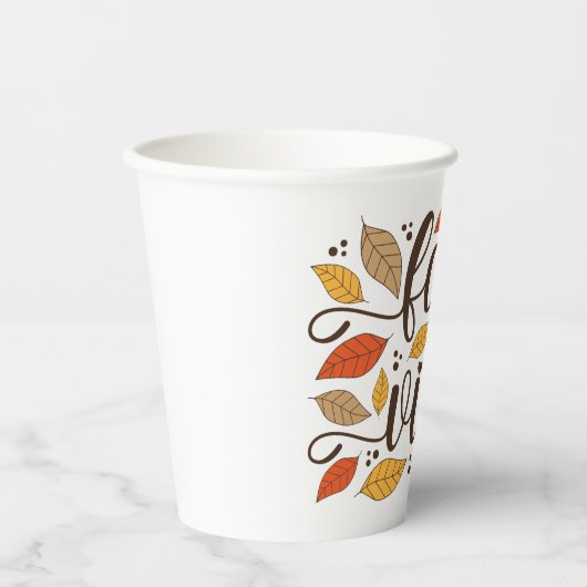 Herfst Vibes Papieren Bekers (Voorkant)