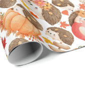 Herfst vibes patroon stekelvarken cadeaupapier (Rol Hoek)