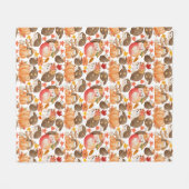 Herfst vibes patroon stekelvarken fleece deken (Voorkant (Horizontaal))