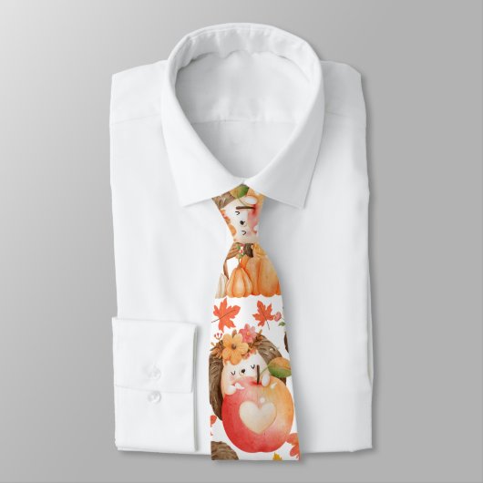 Herfst vibes patroon stekelvarken stropdas (Gebonden)