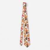 Herfst vibes patroon stekelvarken stropdas (Achterkant)