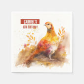 Herfst vibes Pheasant - Verjaardagsfeest - Servet (Voorkant)