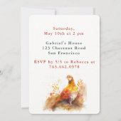 Herfst vibes Pheasant - Verjaardagsuitnodiging Kaa Kaart (Achterkant)