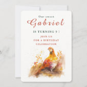 Herfst vibes Pheasant - Verjaardagsuitnodiging Kaa Kaart (Voorkant)