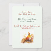 Herfst vibes Pheasant - Verjaardagsuitnodiging Kaa Kaart (Achterkant)