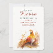 Herfst vibes Pheasant - Verjaardagsuitnodiging Kaa Kaart (Voorkant)