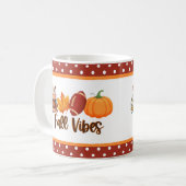 Herfst Vibes Pompoen Spice Football Koffiemok (Voorkant links)
