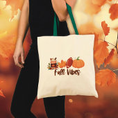 Herfst Vibes Pompoen Spice Football Tote Bag