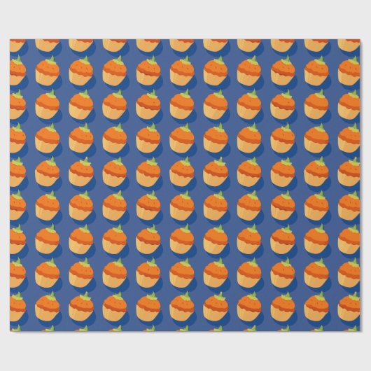 Herfst Vibes Pumpkin Cupcakes Gift Cadeaupapier (Vlak)