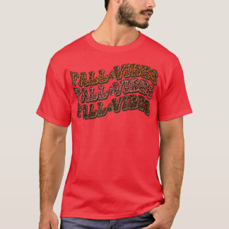 Herfst vibes pumpkin spice florale schattige herfs t-shirt