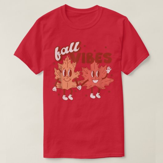 Herfst Vibes Pumpkins Funny Leaves Autumn Vibes Re T-shirt (Design voorkant)