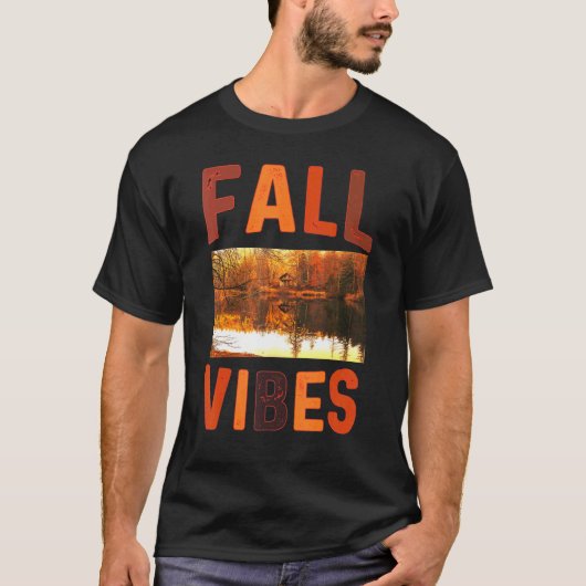 Herfst Vibes Retro Pumpkin naherfst koffie dan T-shirt (Voorkant)