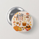 Herfst Vibes Ronde Button 5,7 Cm (Voorkant /achterkant)