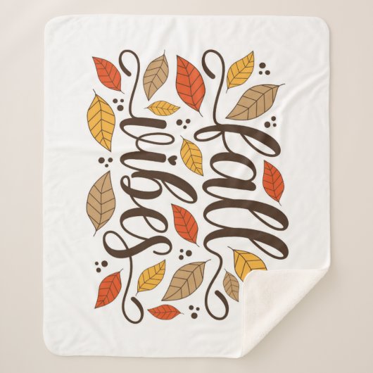 Herfst Vibes Sherpa Deken (Voorkant)