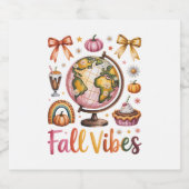 Herfst Vibes Sparkling Wijnetiket (Enkel label)