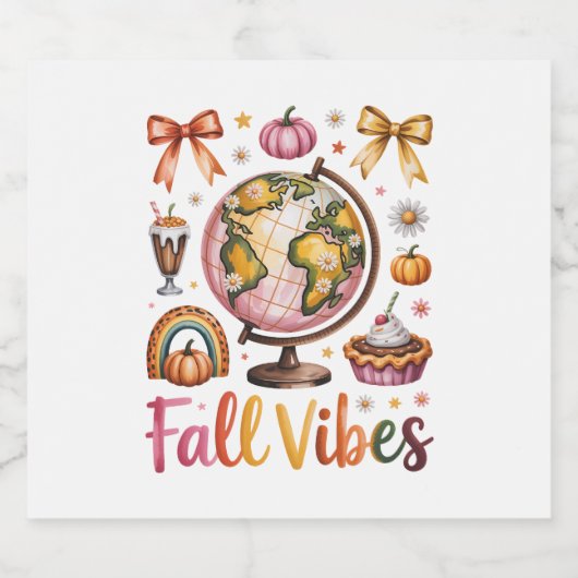 Herfst Vibes Sparkling Wijnetiket (Enkel label)