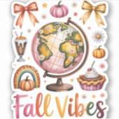 Herfst Vibes Sticker (Voorkant)