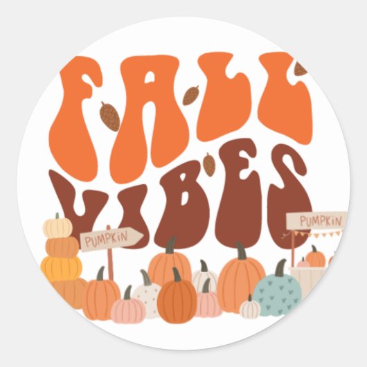 Herfst Vibes sticker (Voorkant)