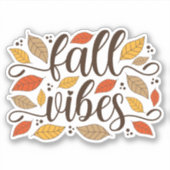 Herfst Vibes Sticker (Voorkant)
