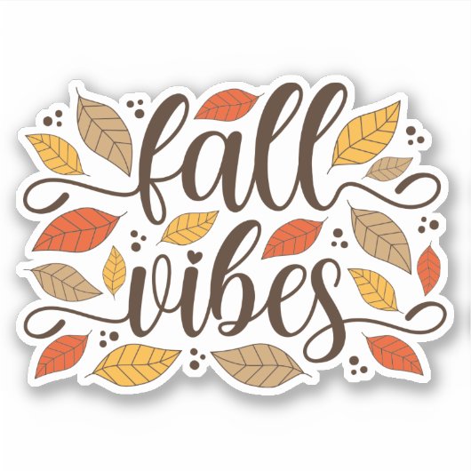 Herfst Vibes Sticker (Voorkant)