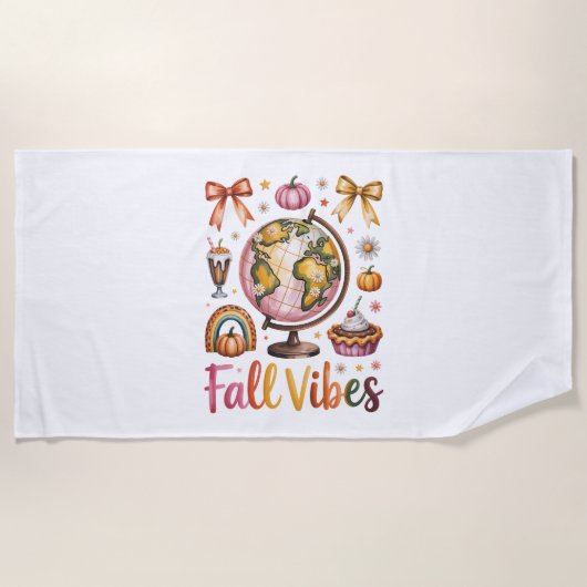 Herfst Vibes Strandlaken (Voorkant)