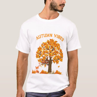 Herfst Vibes T-Shirt met Gezellig Fall Leaves Desi