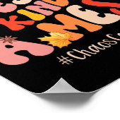 Herfst Vibes Thankful Blessed Chaos Coordinator da Poster (Hoek)