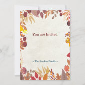 Herfst Vibes Thanksgiving Dinner Custom Kaart (Achterkant)